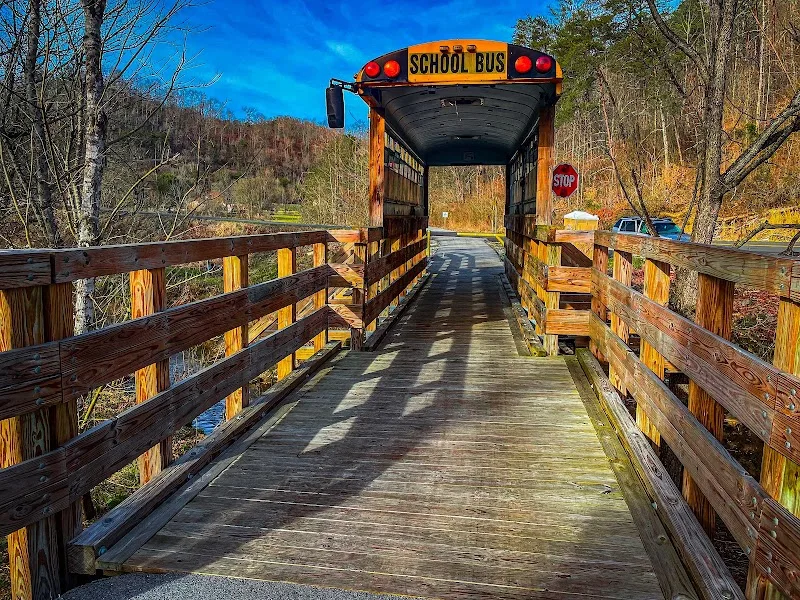Prestonsburg Passage Rail Trail Ride-Thru School Bus Bridge